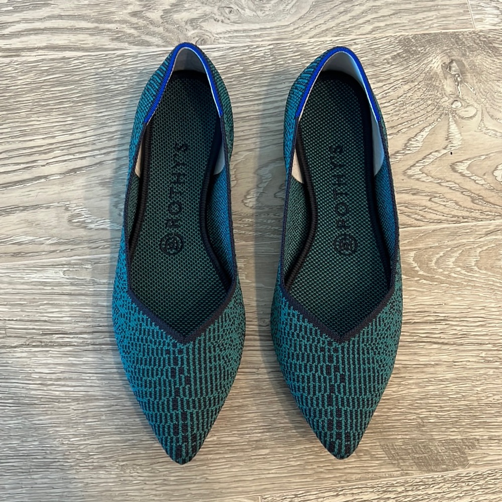 Rothy’s The Point X Python Print In Spruce - image 1